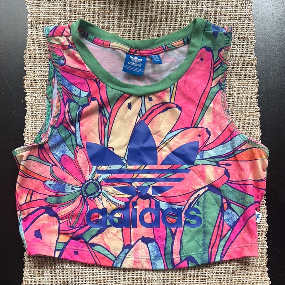 Adidas Multicolor Floral Crop Top